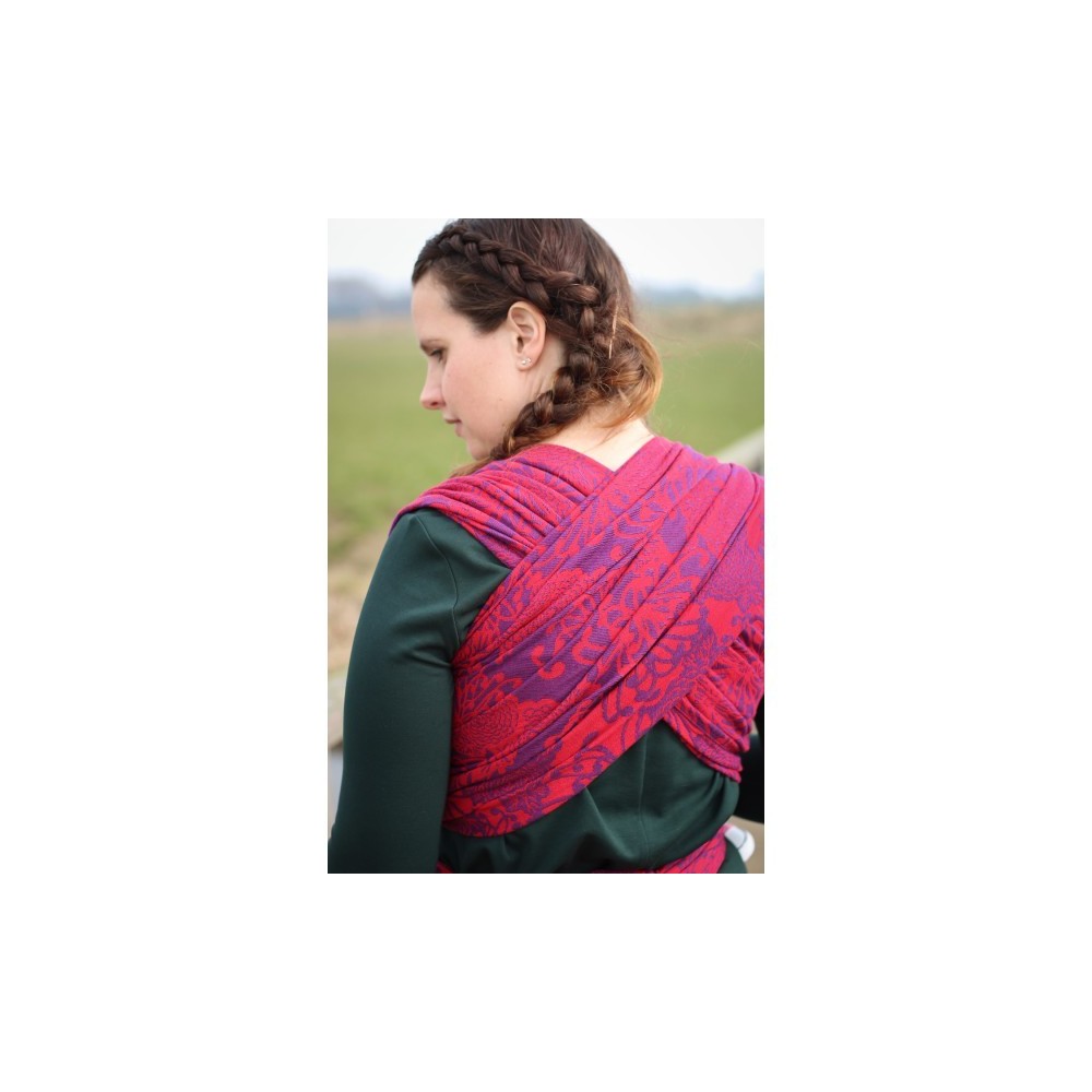 Echarpe de portage "Yaro Chrys Contra Purple Red Modal"