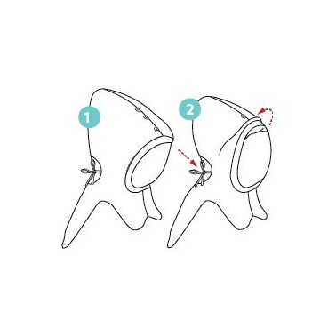 Cagoule Pixie Elephant Hood Noir