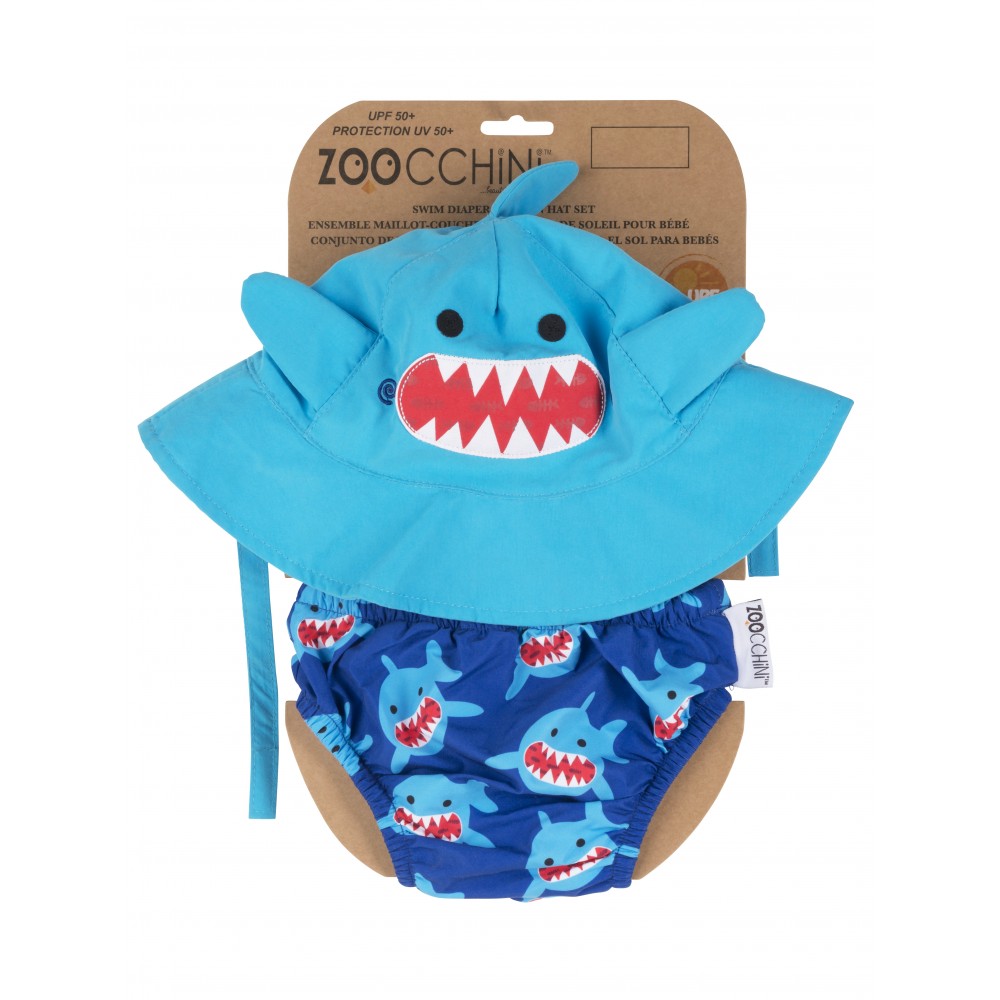 Maillot de bain + chapeau assorti requin