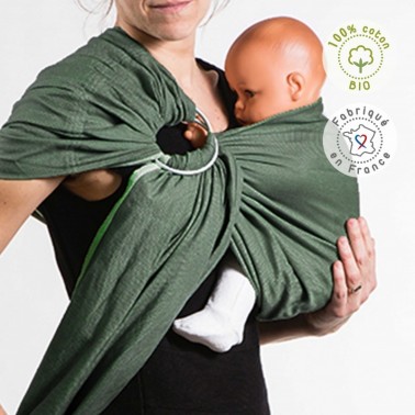 Neo Sling tinta unita in cotone organico antracite