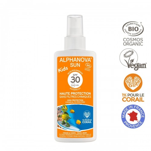 Crème solaire bébé spray 30 "Alphanova"