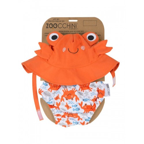 Swimming costume + matching crab hat