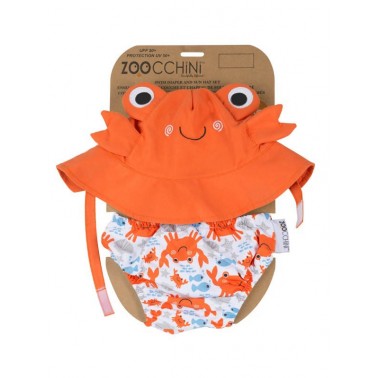 Maillot de bain + chapeau assorti crabe