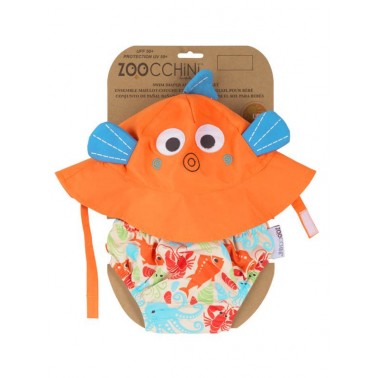 Maillot de bain + chapeau assorti poisson
