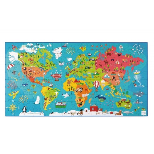 Puzzle XXL "La mappa del mondo". 150 pezzi