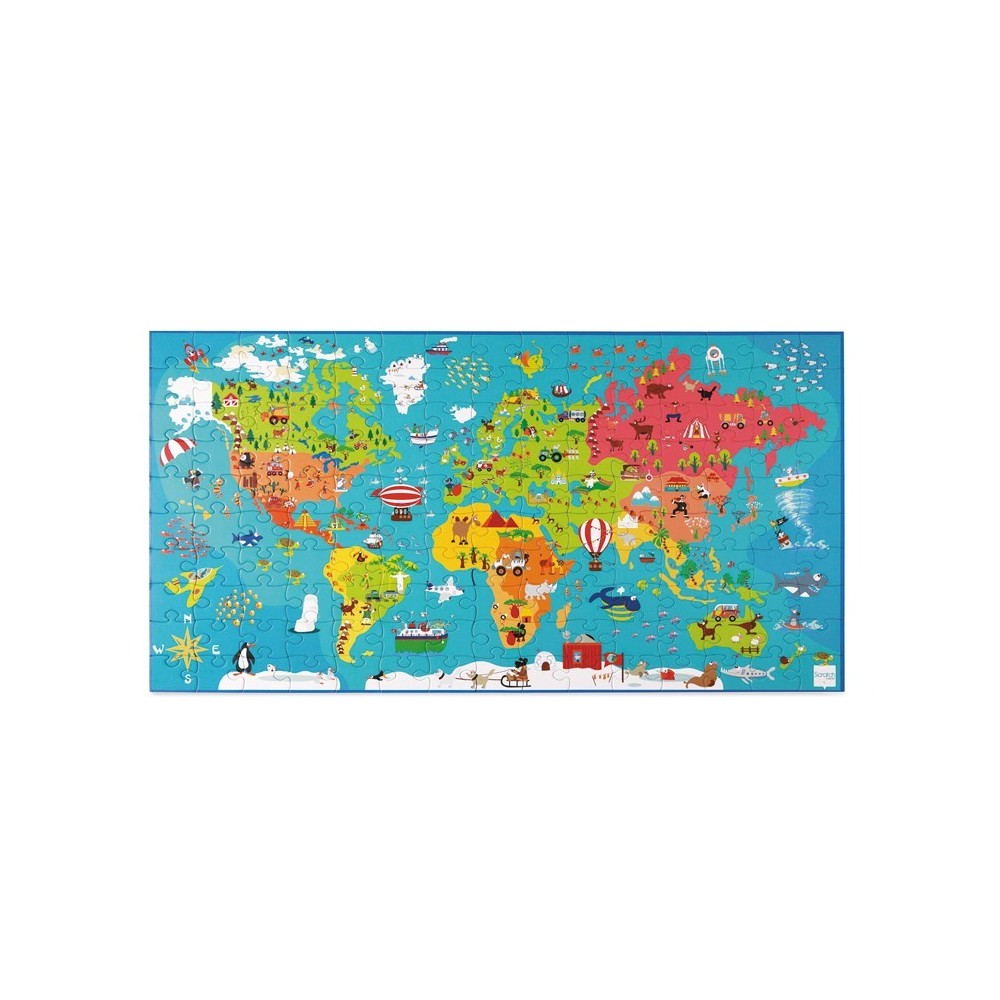 Puzzle XXL "La carte du monde". 150pcs