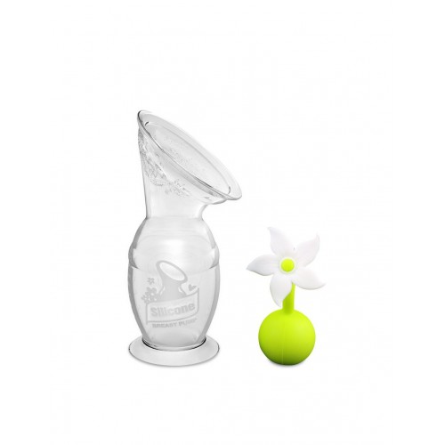 Breast pump 150ml with suction cup and white flower