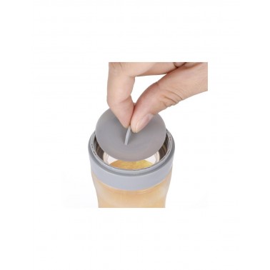 Feeding bottle - pink spoon