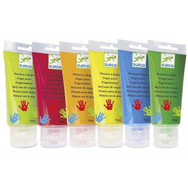 Peinture à doigts  (6 couleurs)