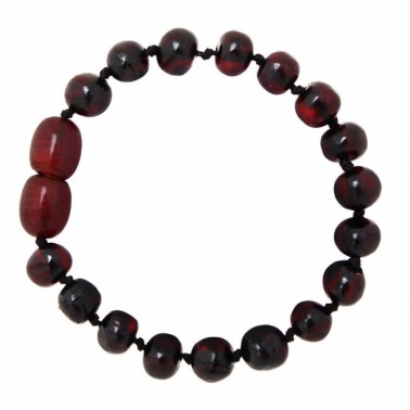 Bracciale in ambra color ciliegia