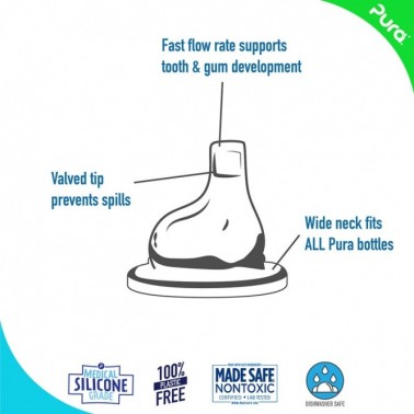 XL Sipper bottle teat Pura