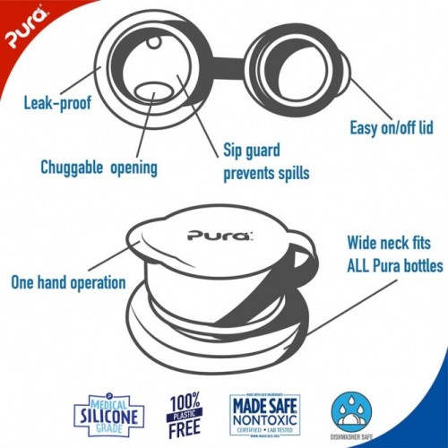 Sports tip compatible with feeding bottles Pura