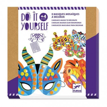 Masques mosaïque animaux