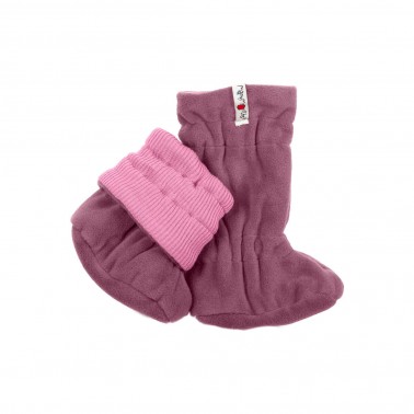 Powder pink adjustable booties