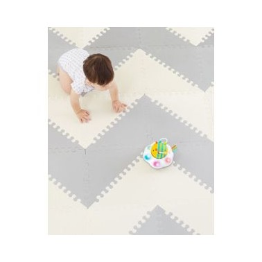 Schaumstoffmatte in Grau und Weiß