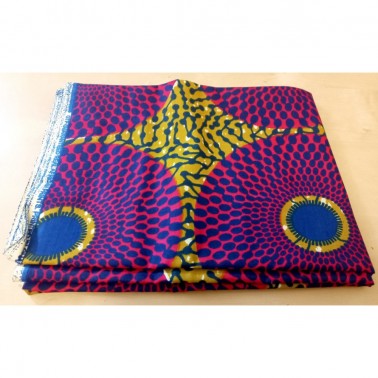 Afrikanischer Lendenschurz aus Wax violett/gelb