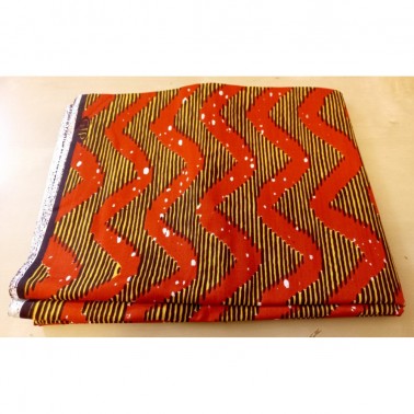 African Wax loincloth red/yellow