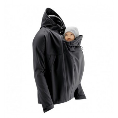 Softshell-Tragejacke Mann Schwarz