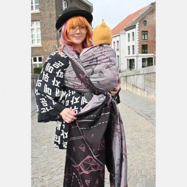 Scarf "Yaro Geofox Duo Black Red Silver