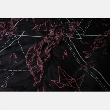 Scarf "Yaro Geofox Duo Black Red Silver