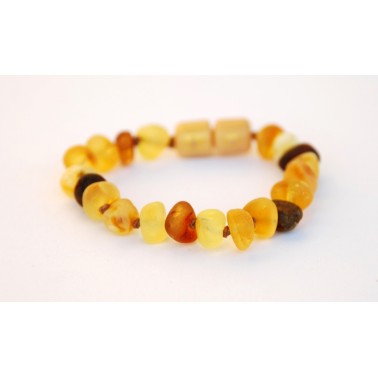 Armband aus dreifarbigem Bernstein