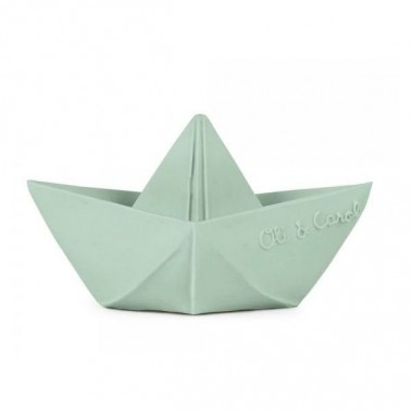 Bateau Origami vert d'eau