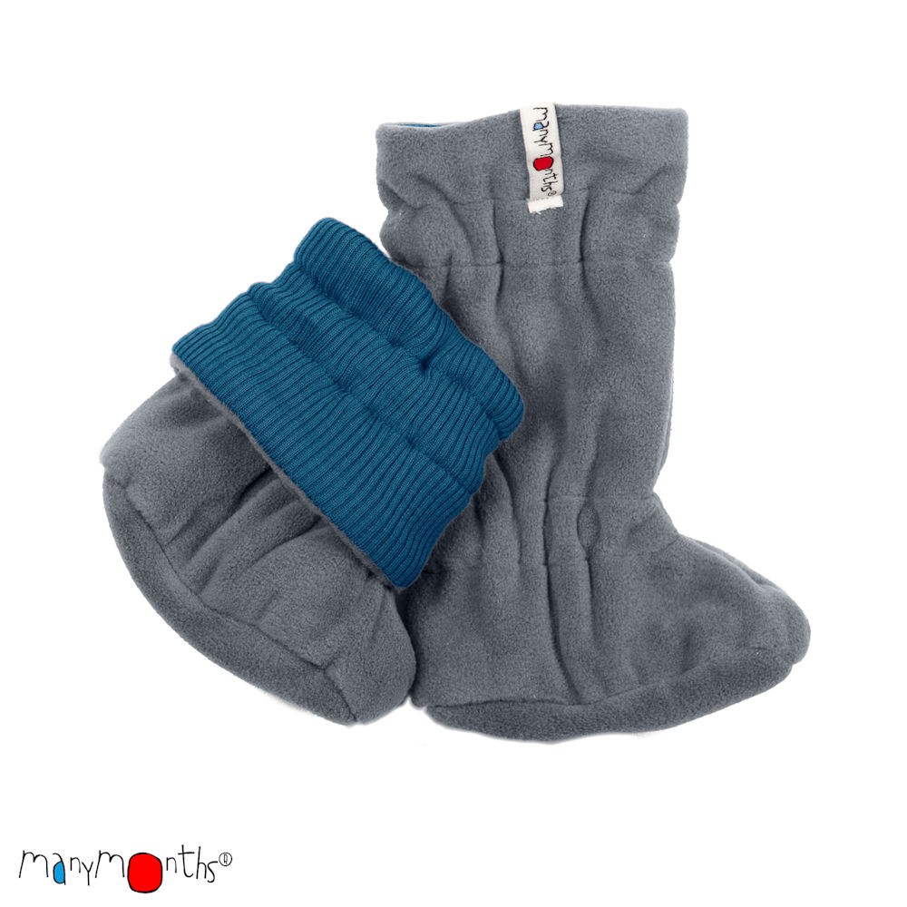 Grey adjustable booties