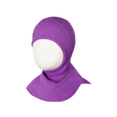 Merino Kapuze lila