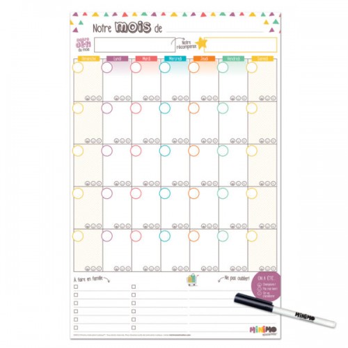 Calendrier mensuel familial Minimo