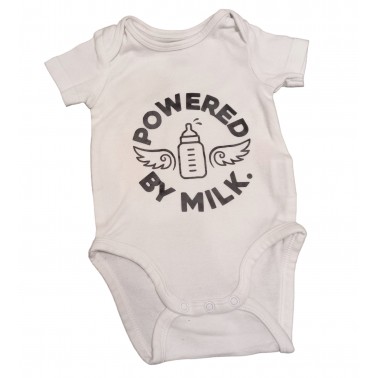 Body "powered by milk" (von Milch angetrieben)