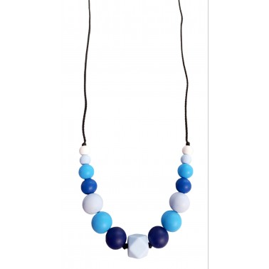 Collier allaitement/portage bleu