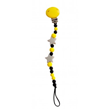 Attache lolette jaune/noir