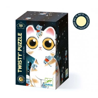 Puzzle Wizzy Chat câlin 50 pièces