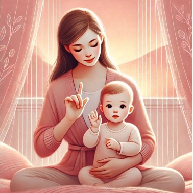 Café "Signs with Baby" (Zeichen mit Baby)