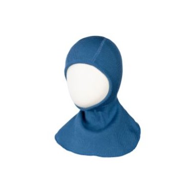 Cagoule mérinos bleu classic