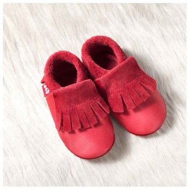 Chaussons en cuir "Pololo" Mokassin berry