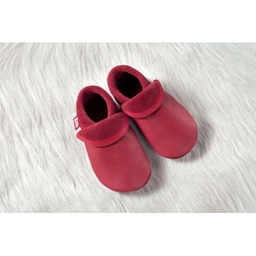 Chaussons en cuir "Pololo" Klassick berry