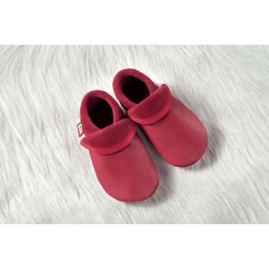Leather slippers "Pololo" Klassick berry