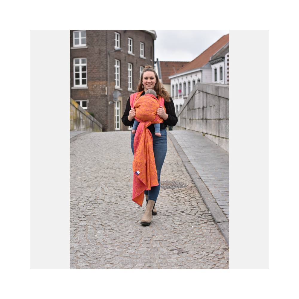 Écharpe "Yaro Elvish Duo Yellow Pink Orange"