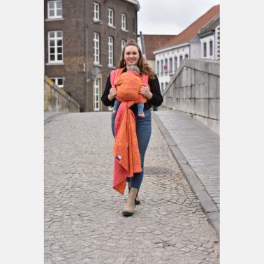 Écharpe "Yaro Elvish Duo Yellow Pink Orange"