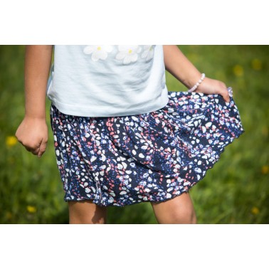 Jupe à fleurs noire 2-5ans