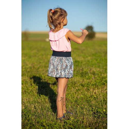 Jupe à fleurs bleu 2-5ans