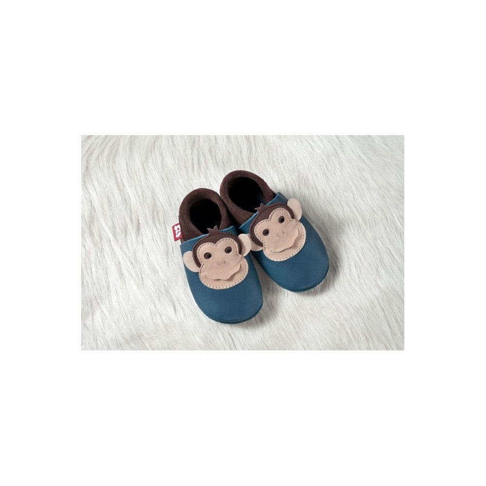 POLOLO Chaussons en cuir " Singe"