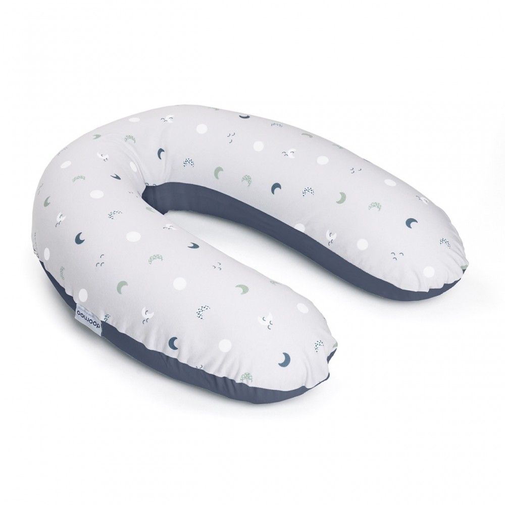 Coussin d'allaitement Moon bleu-gris DOOMOO