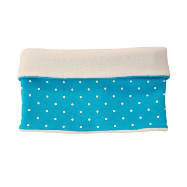 Fleece-Snood Pois blau