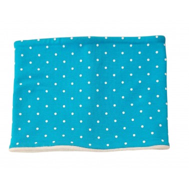 Fleece-Snood Pois blau