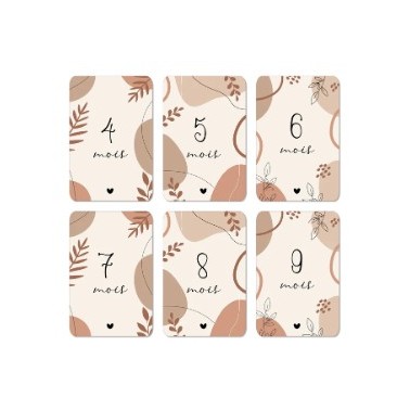 Cartes étapes "ma première année" nude