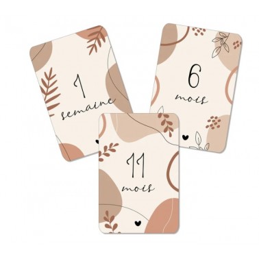 Cartes étapes "ma première année" nude