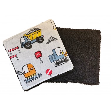 Lingettes lavables éponge noire chantier